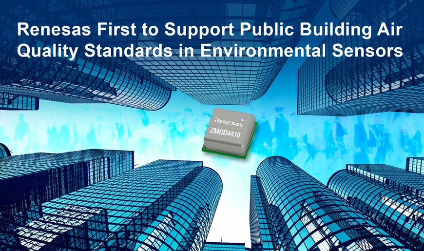 Renesas est le premier à soutenir les normes de qualité de l'air des bâtiments publics dans les capteurs environnementaux